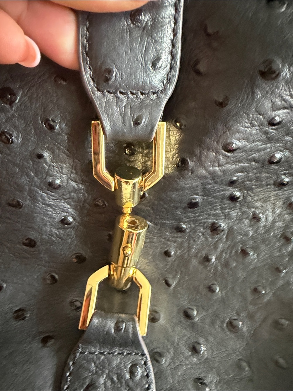 G.I.L.I. Black Leather Hobo Bag with Gold Hardware - Picture 5 of 11
